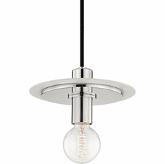 Mitzi H137701S-PN-WH Milo Modern Polished Nickel / White Mini Hanging Light