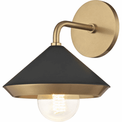 Mitzi H139101-AGB-BK Marnie Contemporary Aged Brass / Black Wall Lighting