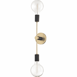 Mitzi H178102-AGB-BK Astrid Modern Aged Brass / Black Lighting Sconce