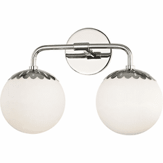 Mitzi H193302-PN Paige Modern Polished Nickel 2-Light Vanity Light