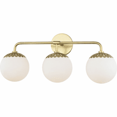 Mitzi H193303-AGB Paige Contemporary Aged Brass 3-Light Bath Light Fixture