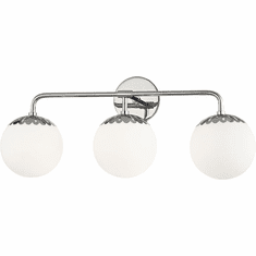 Mitzi H193303-PN Paige Contemporary Polished Nickel 3-Light Bathroom Light Fixture