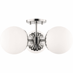 Mitzi H193603-PN Paige Modern Polished Nickel Ceiling Light Fixture