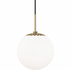 Mitzi H193701L-AGB Paige Contemporary Aged Brass 10.5" Mini Pendant Light Fixture