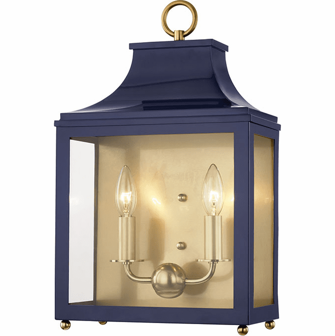 Mitzi H259102AGBNVY Leigh Contemporary Aged Brass / Navy Wall