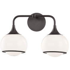 Mitzi H281302-OB Reese Contemporary Old Bronze 2-Light Bathroom Lighting Fixture