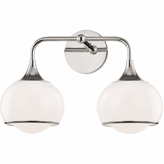 Mitzi H281302-PN Reese Modern Polished Nickel 2-Light Vanity Lighting