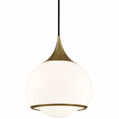Mitzi H281701M-AGB Reese Contemporary Aged Brass Mini Ceiling Pendant Light