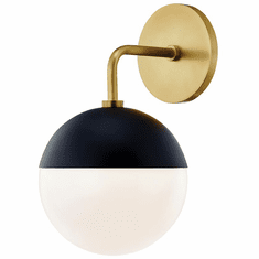 Mitzi H344101-AGB-BK Renee Contemporary Aged Brass  /  Black Sconce Lighting