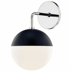 Mitzi H344101-PN-BK Renee Modern Polished Nickel  /  Black Light Sconce