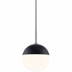 Mitzi H344701-PN-BK Renee Modern Polished Nickel  /  Black Pendant Lighting Fixture