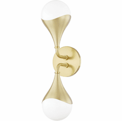 Mitzi H416302-AGB Ariana Modern Aged Brass LED Wall Mounted Lamp