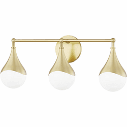 Mitzi H416303-AGB Ariana Modern Aged Brass LED 3-Light Bathroom Lighting