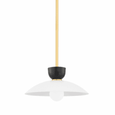 Mitzi H481701S-AGB Whitley Modern Aged Brass 14" Pendant Hanging Light