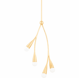 Mitzi H689704-GL Elsa Modern Gold Leaf Mini Chandelier Light
