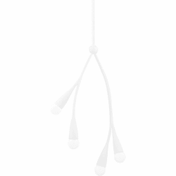 Mitzi H689704-TWH Elsa Modern Textured White Mini Chandelier Lamp
