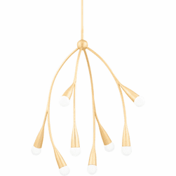 Mitzi H689708-GL Elsa Modern Gold Leaf Chandelier Lighting