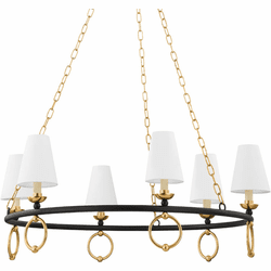 Mitzi H757806-AGB/TBK Haverford Modern Aged Brass Chandelier Lighting