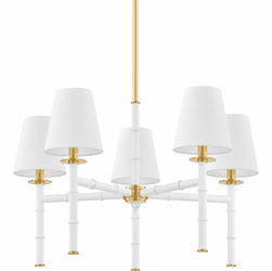 Mitzi H759805-AGB/SWH Banyan Contemporary Aged Brass Chandelier Lighting