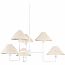 Mitzi H760806-TWH Gladwyne Modern Textured White Chandelier Lighting