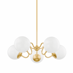 Mitzi H772805-AGB Havana Contemporary Aged Brass 28" Chandelier Lamp