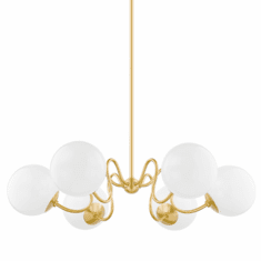 Mitzi H772806-AGB Havana Modern Aged Brass 38.5" Hanging Chandelier