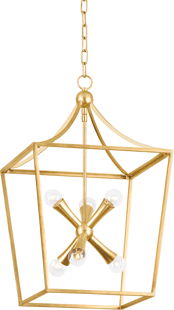Mitzi H807706LVGL Kendall Contemporary Vintage Gold Leaf 16" Foyer Lighting Fixture MTZ