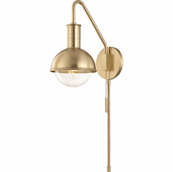 Mitzi HL111101-AGB Riley Contemporary Aged Brass Wall Sconce Lighting