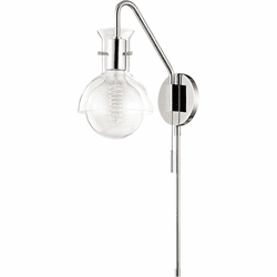Mitzi HL111101G-PN Riley Modern Polished Nickel Wall Lighting Sconce
