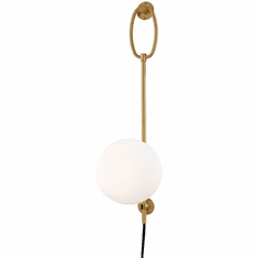 Mitzi HL290101-AGB Gina Contemporary Aged Brass Lighting Sconce