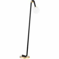 Mitzi HL382401-AGB_BK Whit Contemporary Aged Brass / Black Floor Lamp