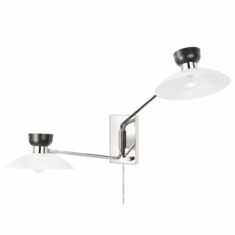 Mitzi HL481202-PN Whitley Modern Polished Nickel Swing Arm Wall Lamp