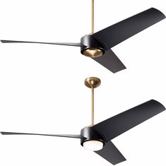 Modern Fan Company AMB-SBMB-56-MB Ambit DC Modern Satin Brass / Matte Black w/ Matte Black Blades LED 56" Home Ceiling Fan