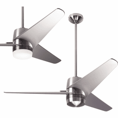 Modern Fan Company VEL-BN-48-NK Velo DC Contemporary Bright Nickel LED 48" Ceiling Fan