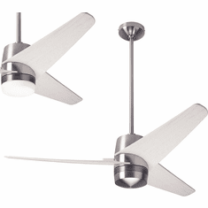 Modern Fan Company VEL-BN-48-WW Velo DC Contemporary Bright Nickel LED 48" Home Ceiling Fan