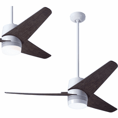 Modern Fan Company VEL-GW-48-EB Velo DC Contemporary Gloss White LED 48" Ceiling Fan