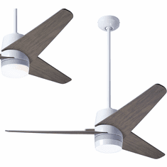 Modern Fan Company VEL-GW-48-GY Velo DC Modern Gloss White LED 48" Home Ceiling Fan