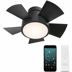 Modern Forms FH-W1802-26L-MB Vox Matte Black LED Interior / Exterior 26" Ceiling Fan
