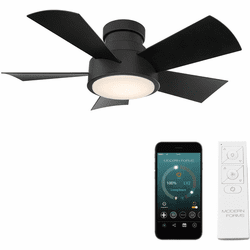 Modern Forms FH-W1802-38L-MB Vox Matte Black LED Interior / Exterior 38" Ceiling Fan