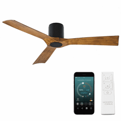 Modern Forms FH-W1811-54-MB/DK Aviator Matte Black Distressed Koa LED Indoor / Outdoor 54" Ceiling Fan