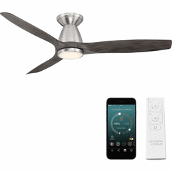 Modern Forms FH-W2202-54L-BN/EB Skylark Brushed Nickel Ebony LED Interior / Exterior 54" Ceiling Fan