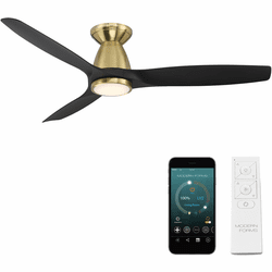 Modern Forms FH-W2202-54L-SB/MB Skylark Soft Brass Matte Black LED Interior / Exterior 54" Ceiling Fan