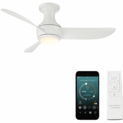 Modern Forms FH-W2203-44L-MW Corona Matte White LED Indoor / Outdoor 44" Home Ceiling Fan