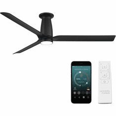 Modern Forms FH-W2502-52L-MB Smooth Contemporary Matte Black LED 52" Interior / Exterior Ceiling Fan