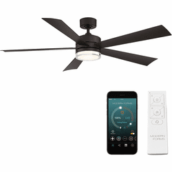 Modern Forms FR-W1801-60L-BZ Wynd Bronze LED Indoor / Outdoor 60" Ceiling Fan