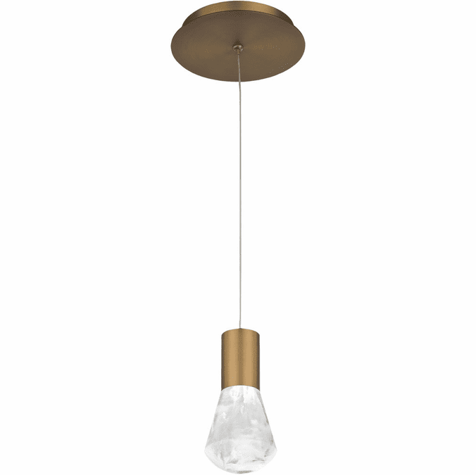 Modern Forms PD-40106-AB Plum Modern Aged Brass LED Mini Pendant Light