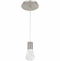 Modern Forms PD-40106-SN Plum Contemporary Satin Nickel LED Mini Ceiling Pendant Light