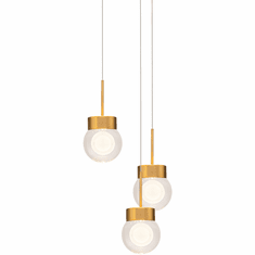 Modern Forms PD-82003R-AB Double Bubble Contemporary Aged Brass LED Multi Drop Lighting