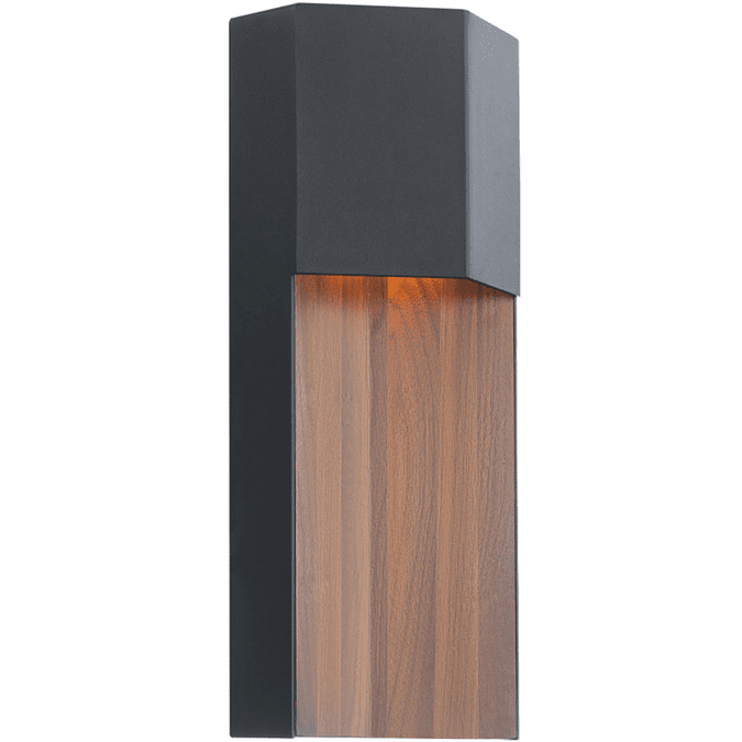 Modern Forms WS-W14214-BK-DW Dusk Modern Black Dark Walnut LED Exterior ...