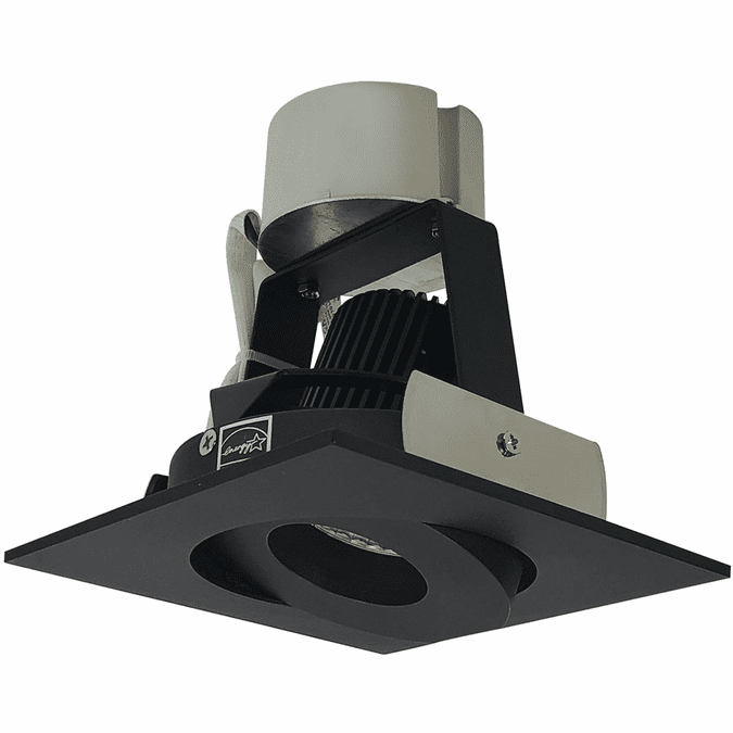 Nora NIR4SGBB Iolite Modern Black LED 4" Square Gimbal Retrofit